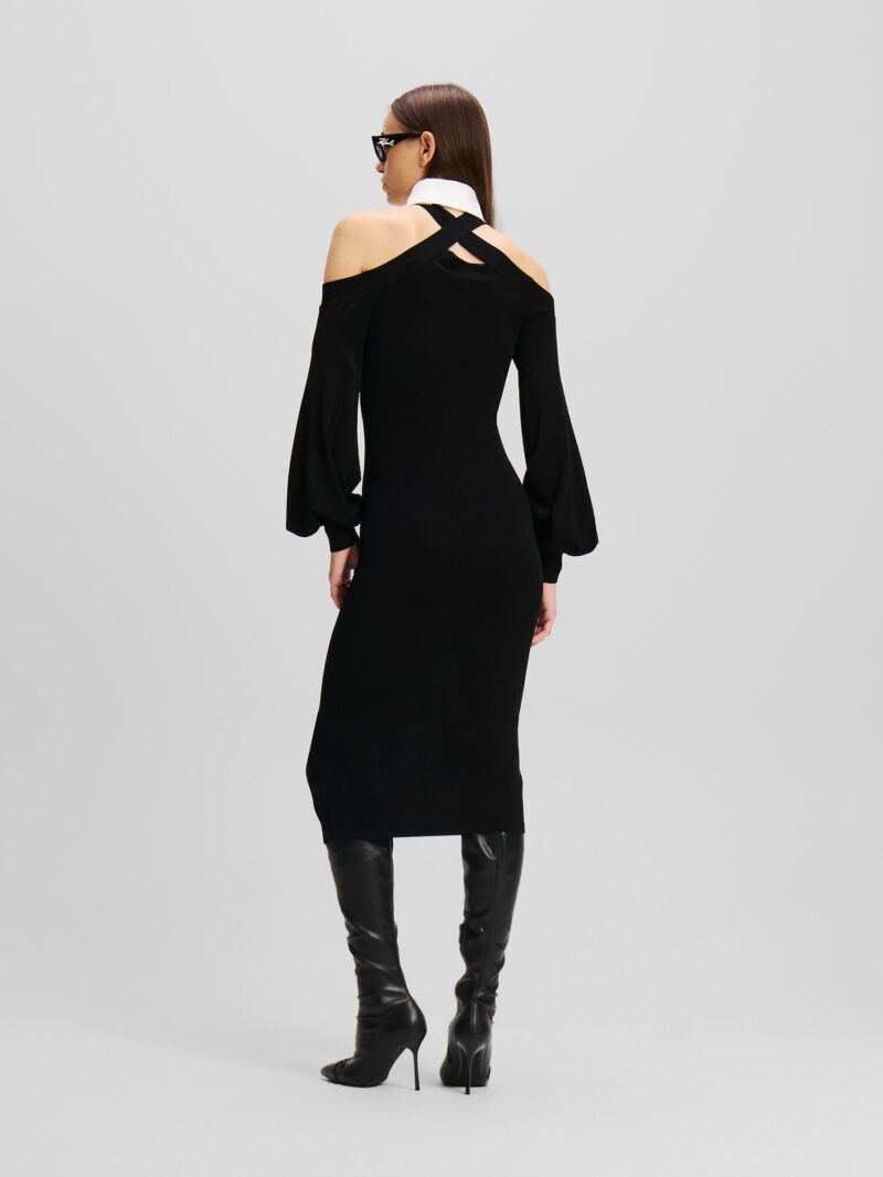 Karl Lagerfeld Rochie  negru / alb preţ