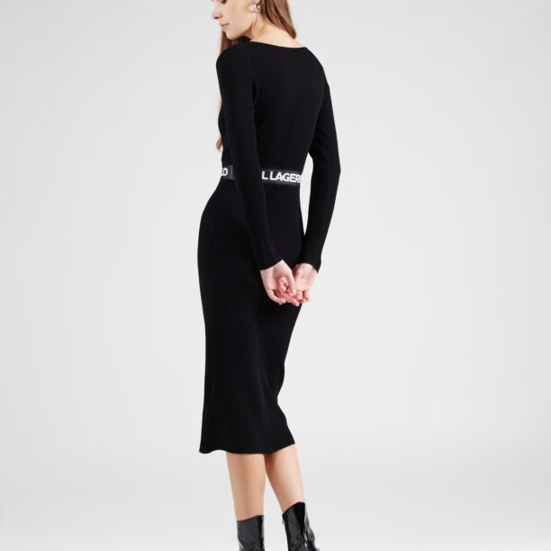 Karl Lagerfeld Rochie tricotat  negru / alb preţ