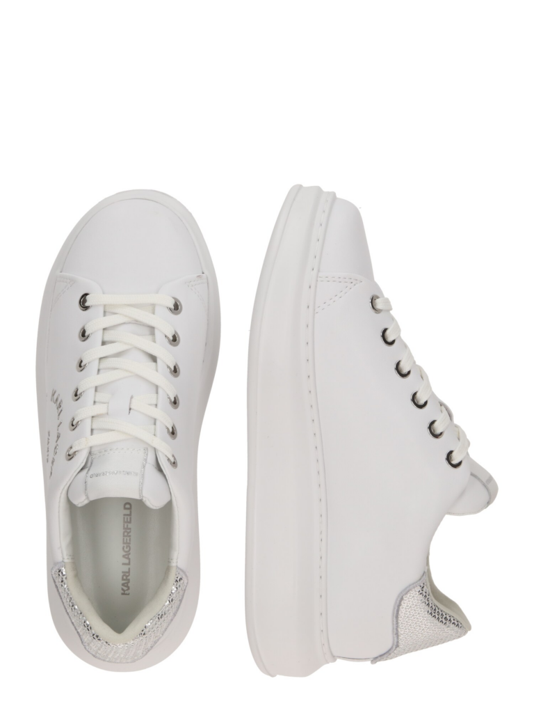 Karl Lagerfeld Sneaker low 'KAPRI Maison'  argintiu / alb