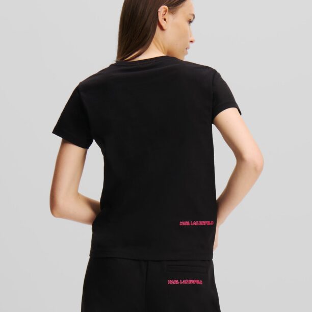 Karl Lagerfeld Tricou 'IKONIK'  lila / negru preţ