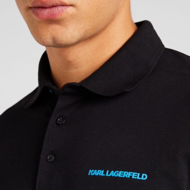 Karl Lagerfeld Tricou  albastru aqua / negru preţ