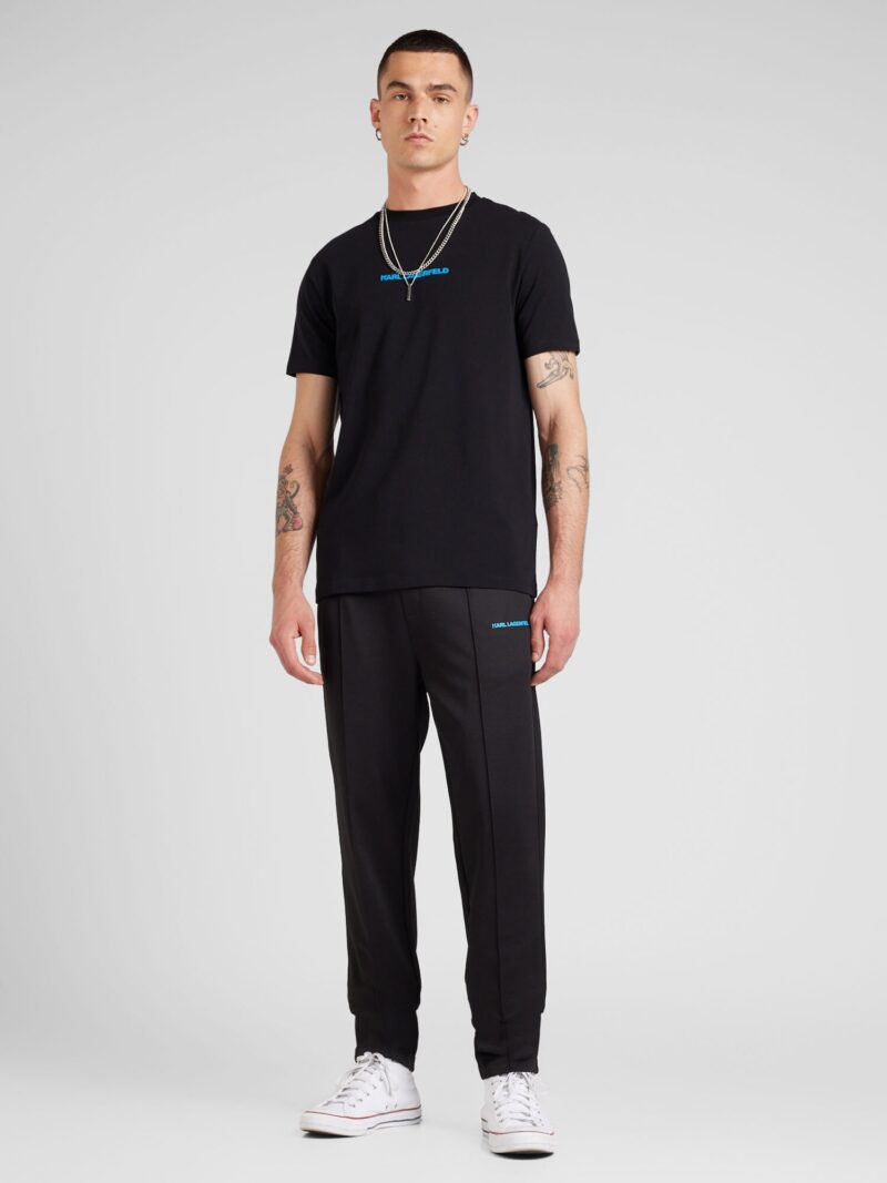 Cumpăra Karl Lagerfeld Tricou  albastru aqua / negru