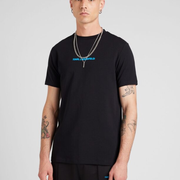 Preţ Karl Lagerfeld Tricou  albastru aqua / negru