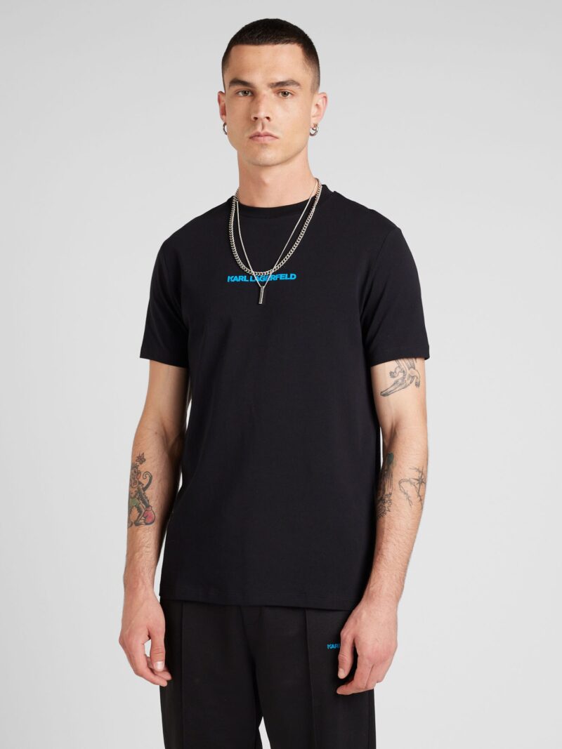 Preţ Karl Lagerfeld Tricou  albastru aqua / negru