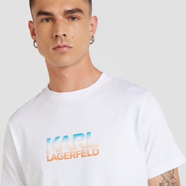 Karl Lagerfeld Tricou  albastru / portocaliu / alb preţ