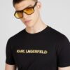 Karl Lagerfeld Tricou  auriu / negru