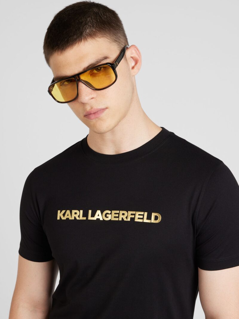 Karl Lagerfeld Tricou  auriu / negru