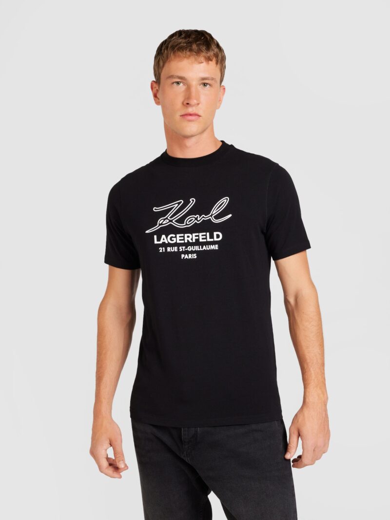 Karl Lagerfeld Tricou  negru / alb preţ