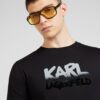 Karl Lagerfeld Tricou  negru / alb