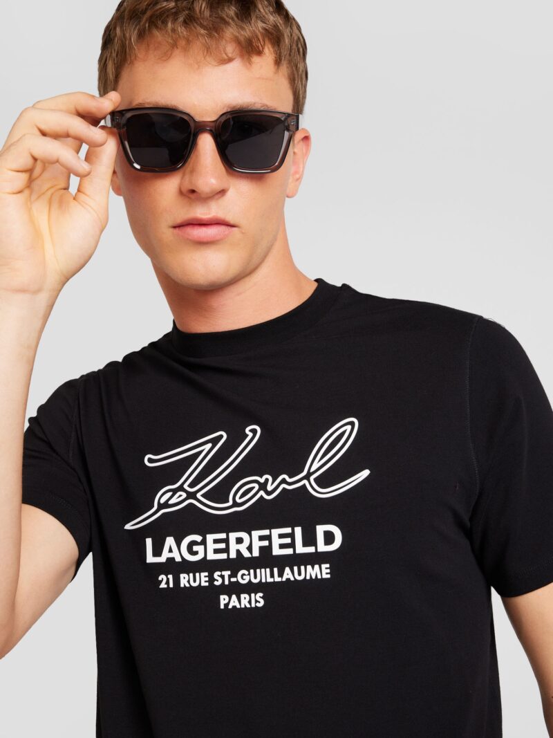 Karl Lagerfeld Tricou  negru / alb