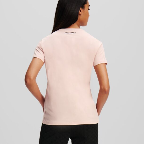 Karl Lagerfeld Tricou  roz / negru preţ