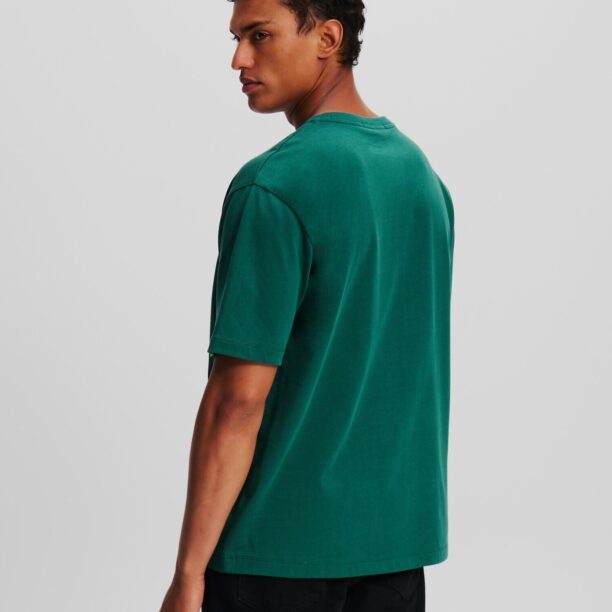 Karl Lagerfeld Tricou  verde smarald / negru preţ