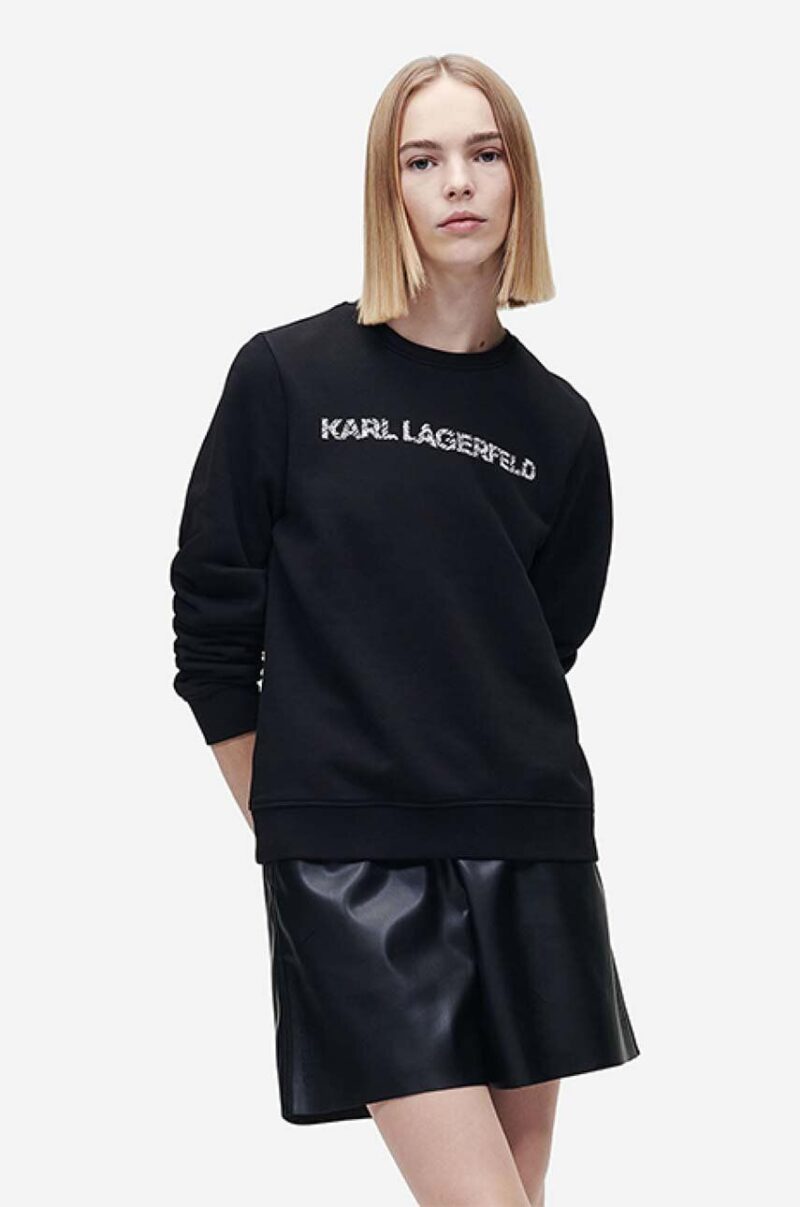 Karl Lagerfeld bluza Elongated Logo Zebra Sweat femei