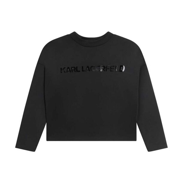 Karl Lagerfeld bluza copii culoarea negru