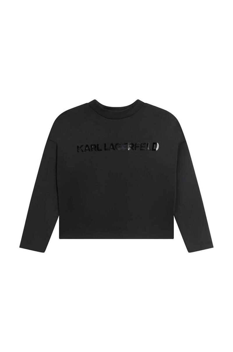 Karl Lagerfeld bluza copii culoarea negru