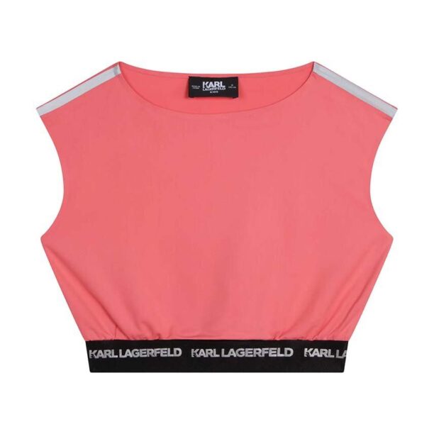 Karl Lagerfeld bluza copii culoarea roz