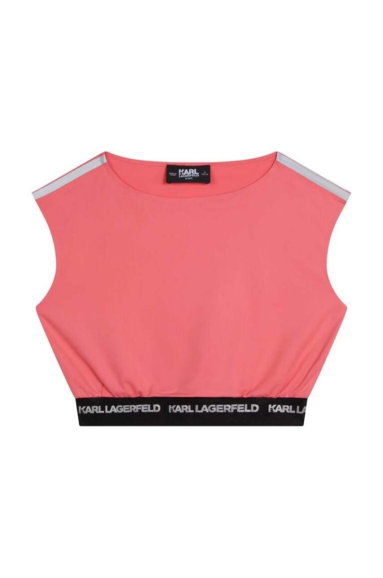 Karl Lagerfeld bluza copii culoarea roz