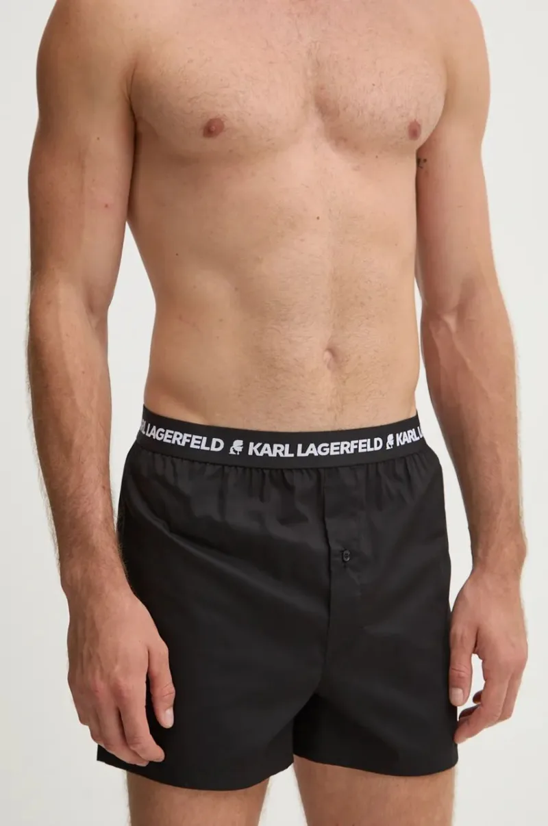 Karl Lagerfeld boxeri de bumbac culoarea negru