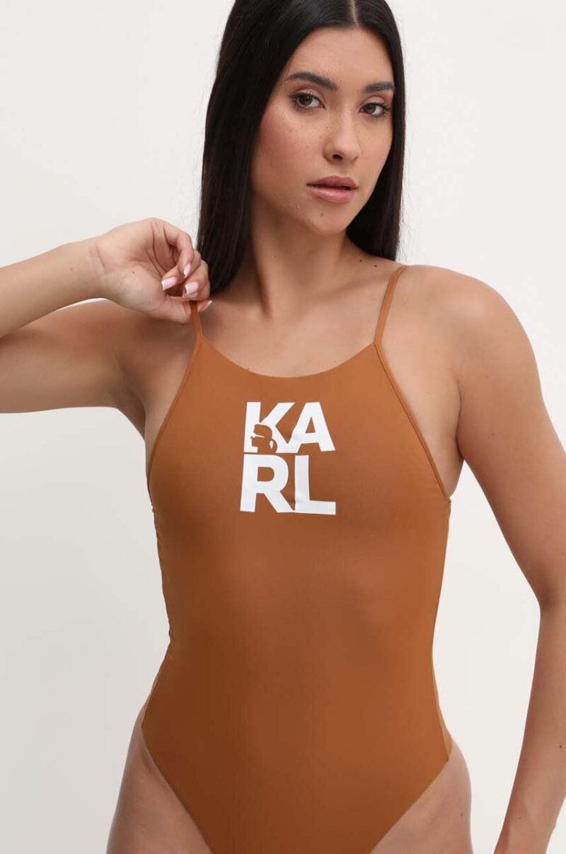 Karl Lagerfeld costum de baie dintr-o bucată culoarea negru