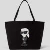 Karl Lagerfeld geanta de bumbac culoarea negru