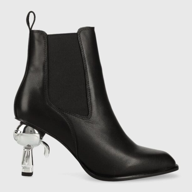 Karl Lagerfeld ghete chelsea de piele IKON HEEL femei