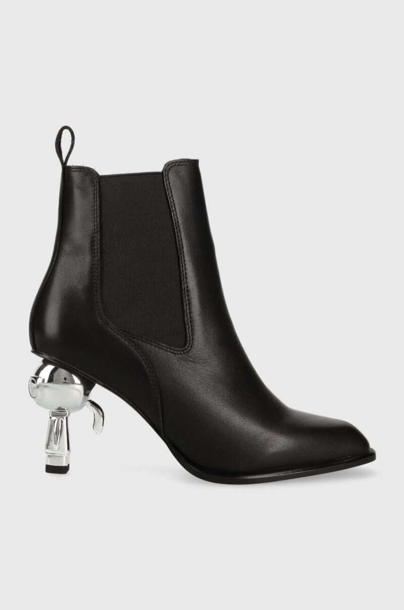 Karl Lagerfeld ghete chelsea de piele IKON HEEL femei