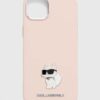 Karl Lagerfeld husă pentru telefon iPhone 15 Plus / 14 Plus 6.7'' culoarea roz