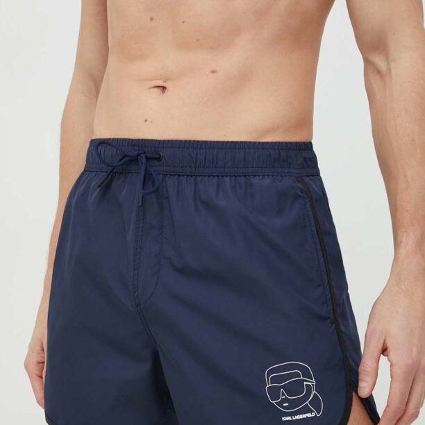 Karl Lagerfeld pantaloni scurti de baie culoarea albastru marin