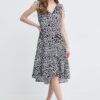 Karl Lagerfeld rochie din in midi