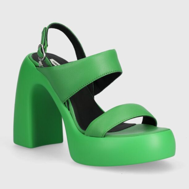 Karl Lagerfeld sandale de piele ASTRAGON HI culoarea verde