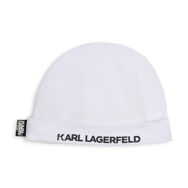 Karl Lagerfeld set de bumbac pentru bebelusi culoarea alb preţ