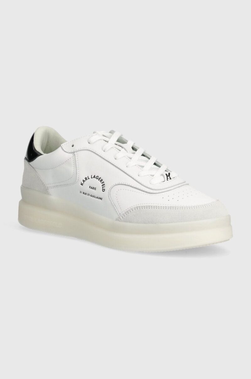 Karl Lagerfeld sneakers din piele BRINK culoarea alb