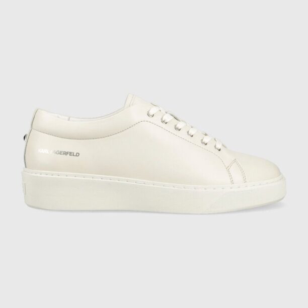 Karl Lagerfeld sneakers din piele FLINT culoarea alb