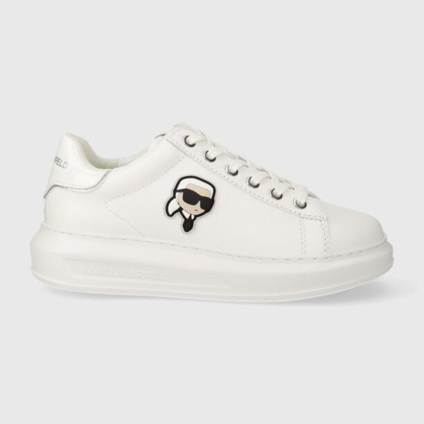 Karl Lagerfeld sneakers din piele KAPRI culoarea alb