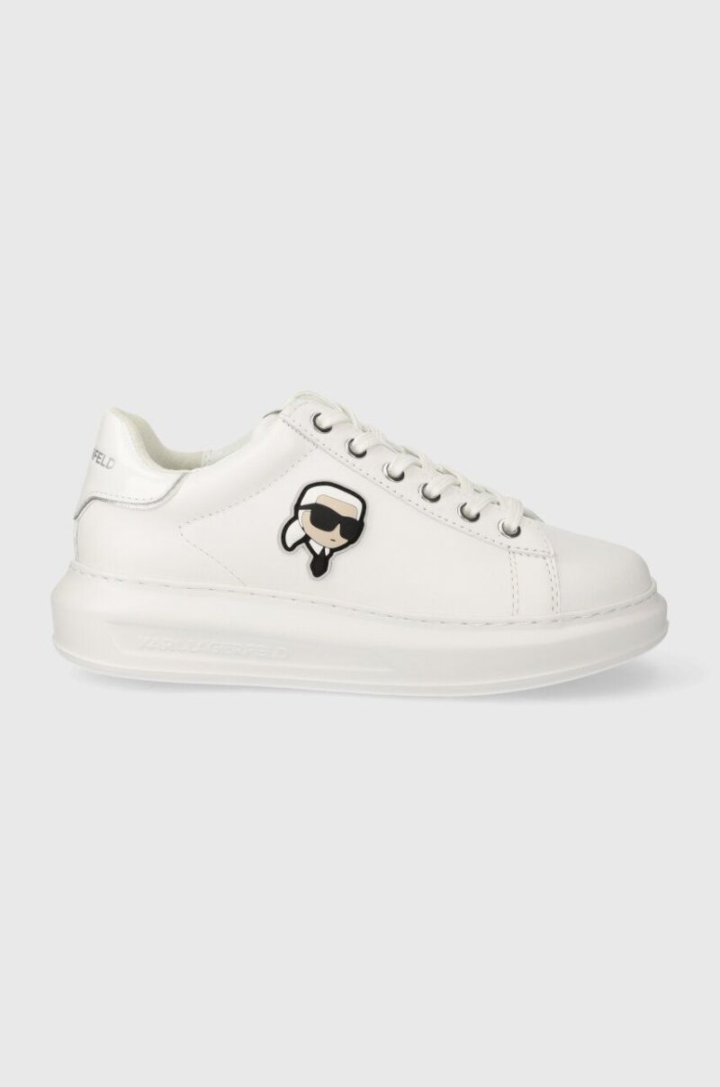 Karl Lagerfeld sneakers din piele KAPRI culoarea alb