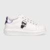 Karl Lagerfeld sneakers din piele KL62530 KAPRI culoarea alb