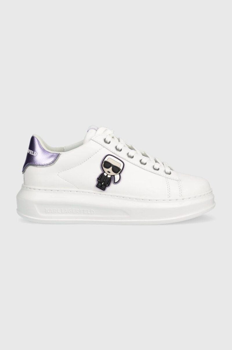 Karl Lagerfeld sneakers din piele KL62530 KAPRI culoarea alb