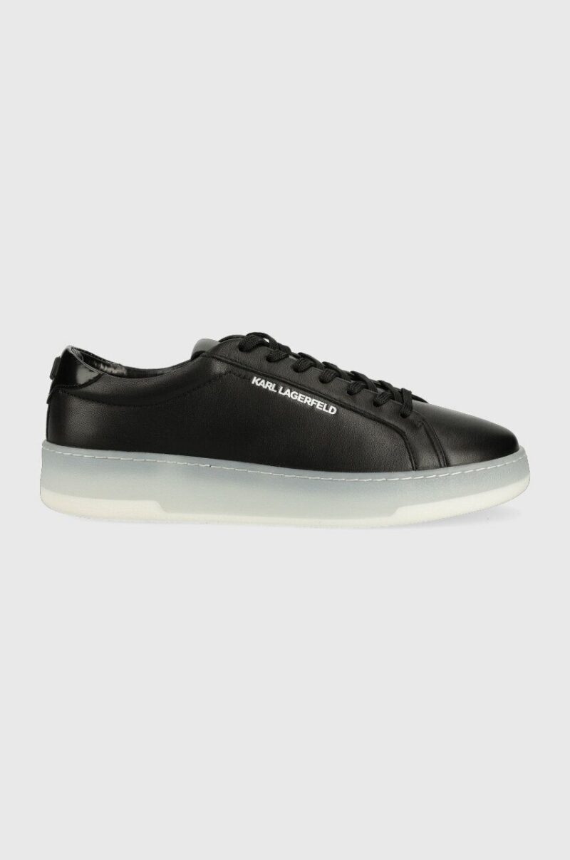 Karl Lagerfeld sneakers din piele KOURT III culoarea negru