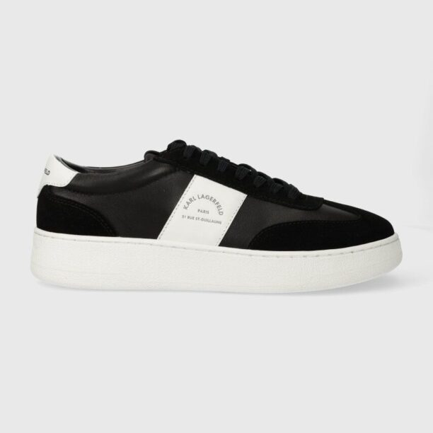 Karl Lagerfeld sneakers din piele KOURT III culoarea negru