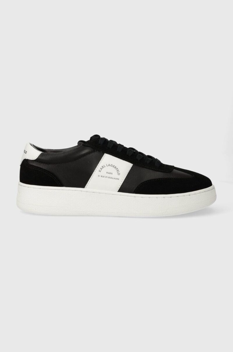 Karl Lagerfeld sneakers din piele KOURT III culoarea negru