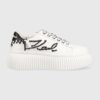 Karl Lagerfeld sneakers din piele KREEPER LO culoarea alb