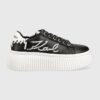 Karl Lagerfeld sneakers din piele KREEPER LO culoarea negru