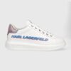 Karl Lagerfeld sneakers din piele Kapri Mens culoarea alb