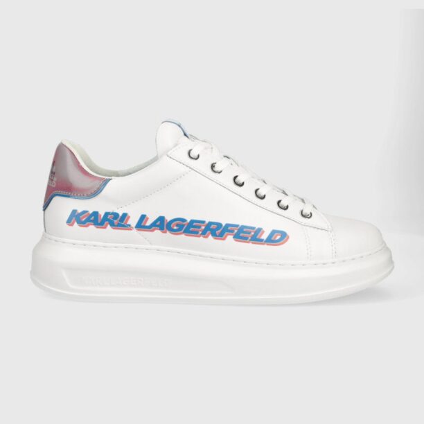 Karl Lagerfeld sneakers din piele Kapri Mens culoarea alb