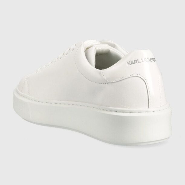 Karl Lagerfeld sneakers din piele MAXI KUP culoarea alb KL52215 preţ