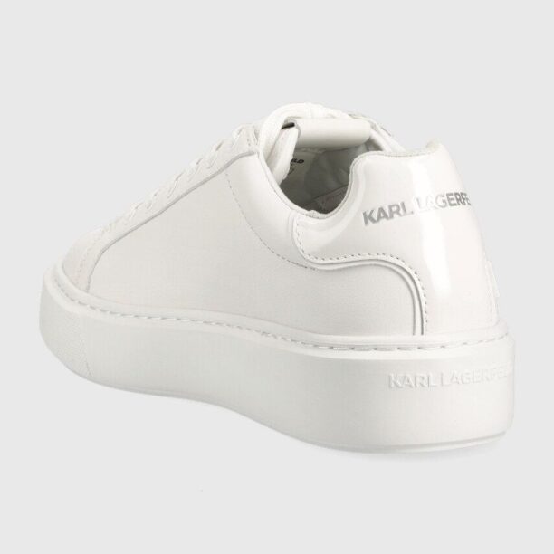 Karl Lagerfeld sneakers din piele MAXI KUP culoarea alb KL62210 preţ