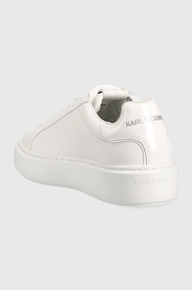 Karl Lagerfeld sneakers din piele MAXI KUP culoarea alb KL62210 preţ