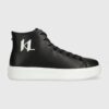 Karl Lagerfeld sneakers din piele MAXI KUP culoarea negru