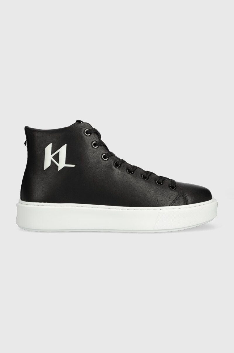 Karl Lagerfeld sneakers din piele MAXI KUP culoarea negru