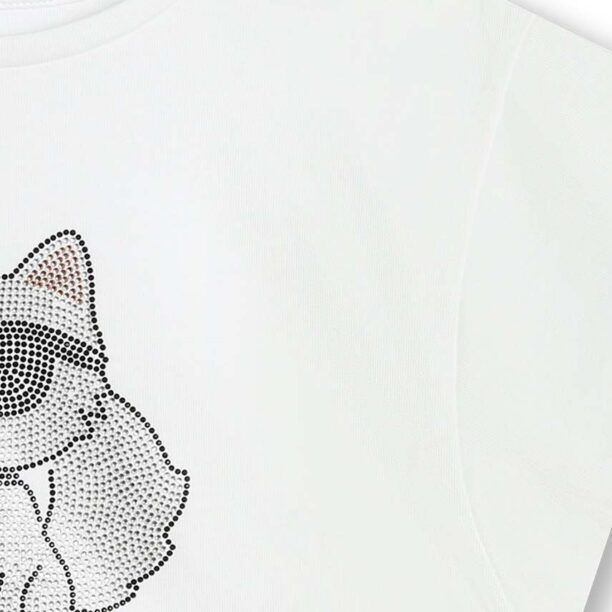 Karl Lagerfeld tricou de bumbac pentru copii culoarea alb preţ